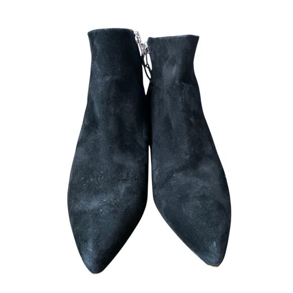Women’s Sam Edelman Black Zip Up Suede Kinzey Ankle Kitten Heeled Booties Size 7 - Picture 2 of 7